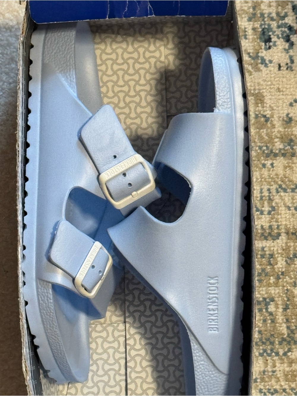 Birkenstock Women's Light Blue Sandals NARROW. Size 41 Carolina Blue!